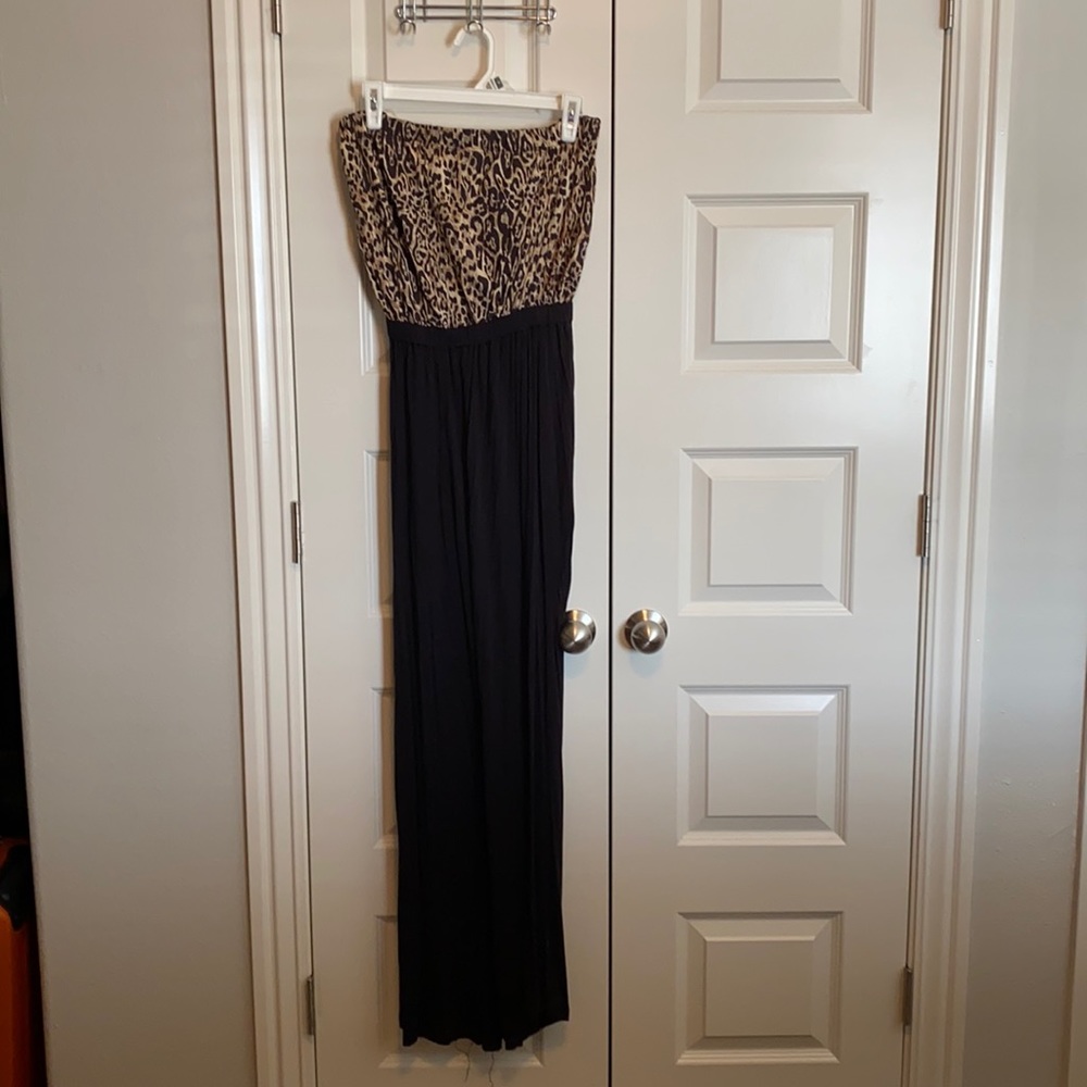 Strapless Cheetah Jumpsuit size M